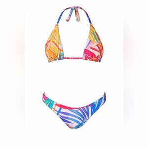 Tropical Bikini Set 🌴🔥 Triangle Top Tie Side Bottoms | SIZE SMALL